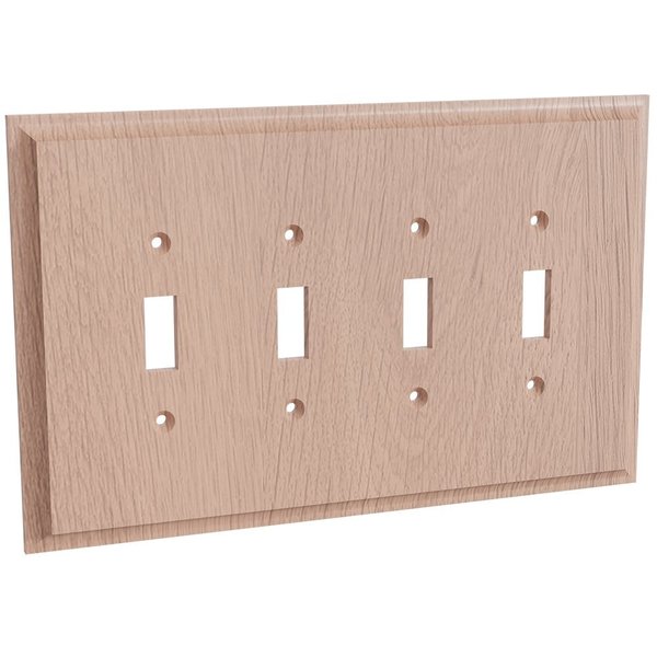 Designs Of Distinction Quad Light Switch Plate - Red Oak 01454001AK1